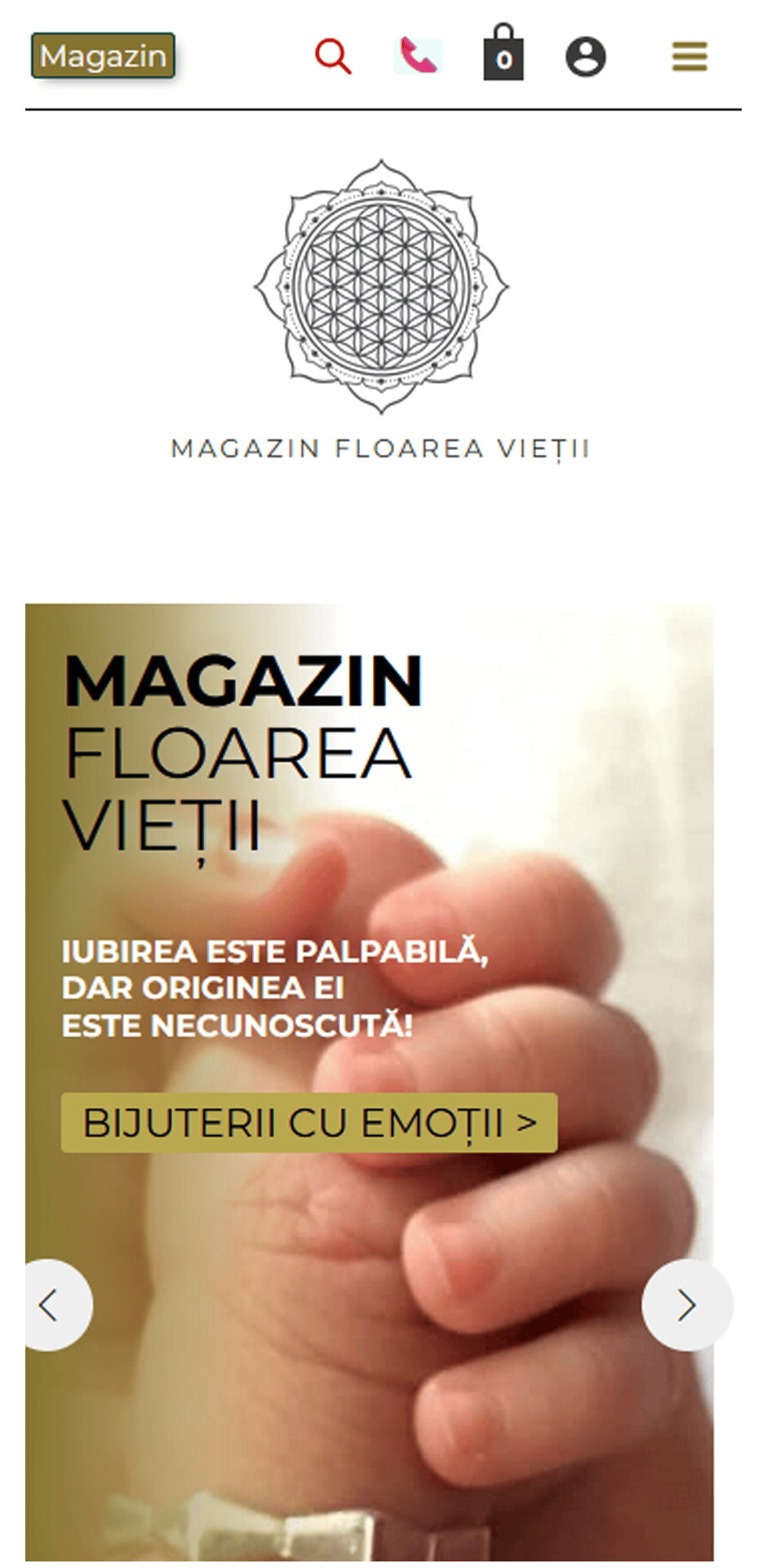 Magazin Floarea Vieții cu bijuterii din argint cu simboluri de geometrie sacră